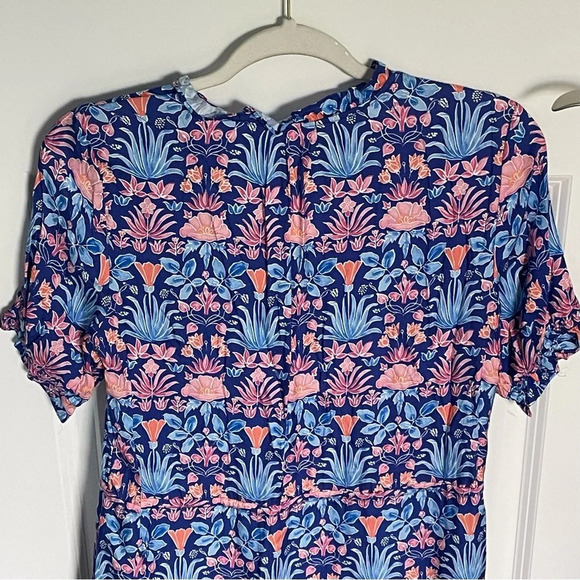J. McLaughlin Blue and Pink Floral Midi Dress - Picture 9 of 16